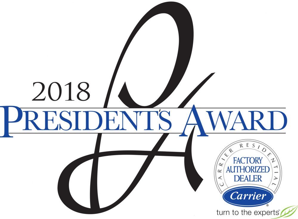 Carrier President's Award 2018 Winner for Heating and Air Conditioning