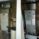 Before and after Amercian Standard Heat Pump installation