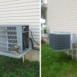 Before and after installation of Carrier 16 SEER Cooling System  