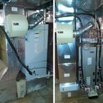 Before and after installation of Carrier Efficient Gas Furnace
