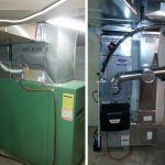 Installation of a Carrier high efficiency oil furnace