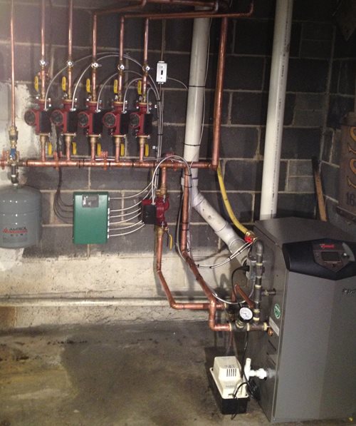 High efficiency Gas Boiler Installation by Burkholder's HVAC