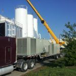 The three forty-ton Trane rooftop units installed at Niagara Bottling