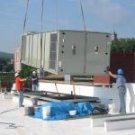 Installing the roof unit at the Sigal Museum